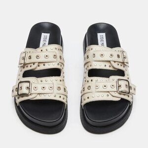 Steve Madden Malek Bone Leather Sandals